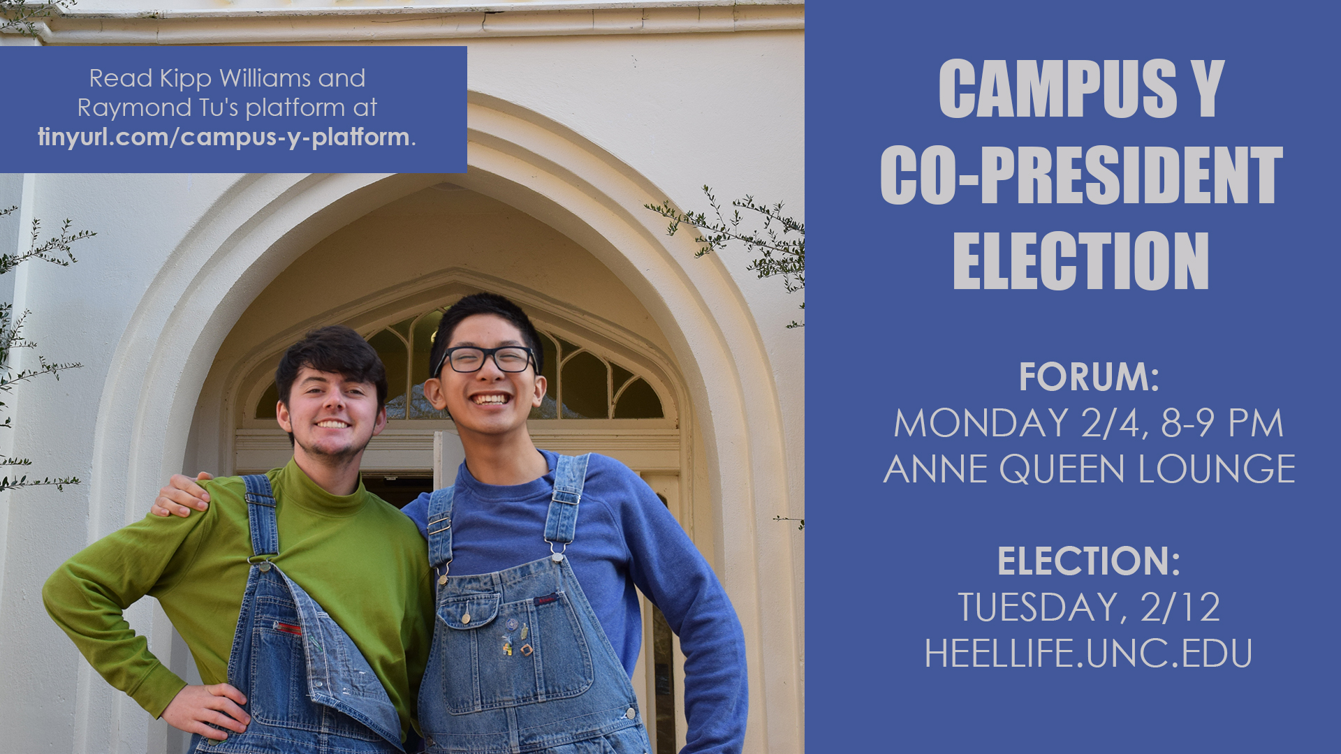 Campus Y Co-President Election! Vote on Tuesday, 2/12.