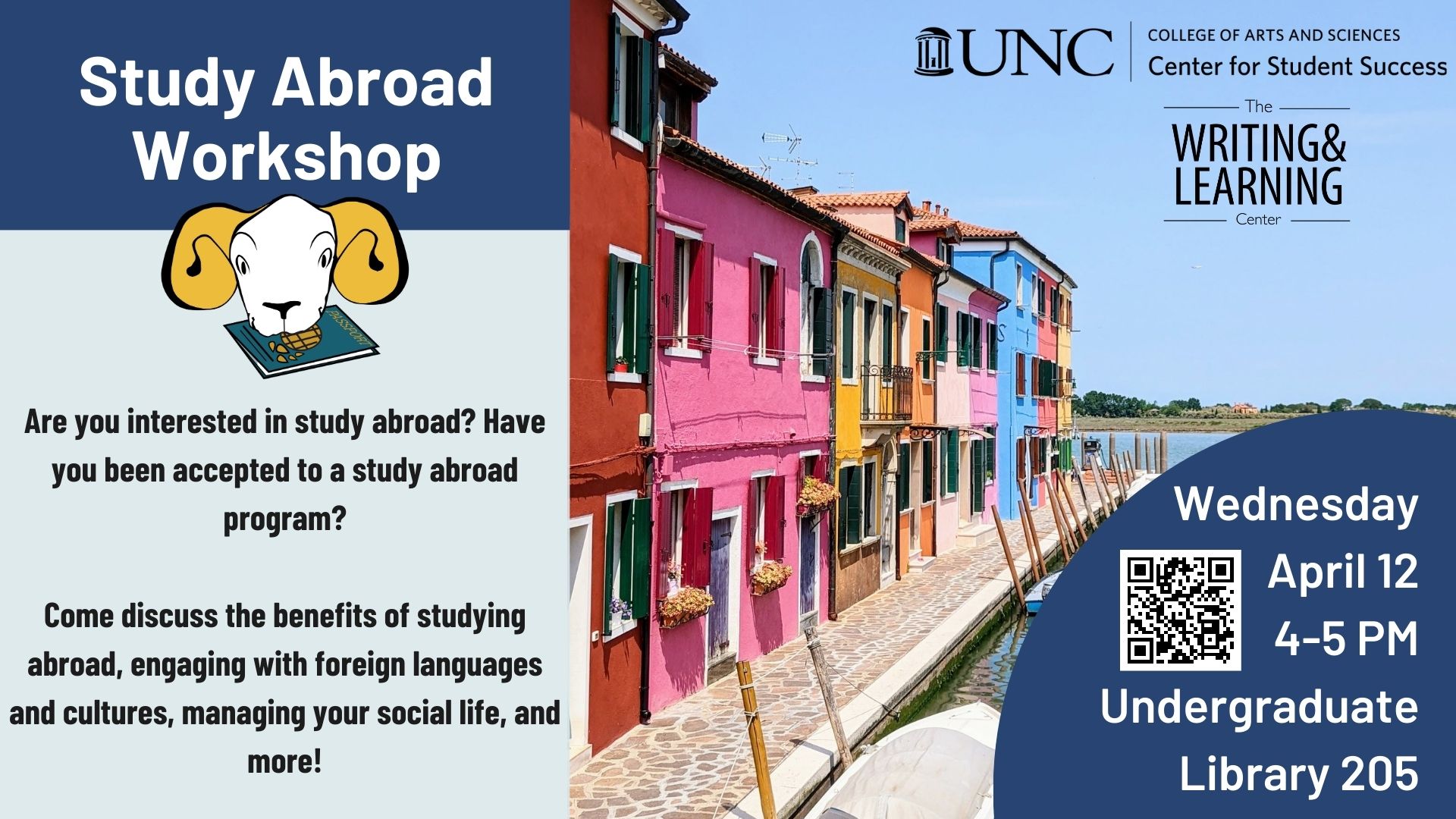 Study Abroad Workshop 4/12 4 - 5 pm
