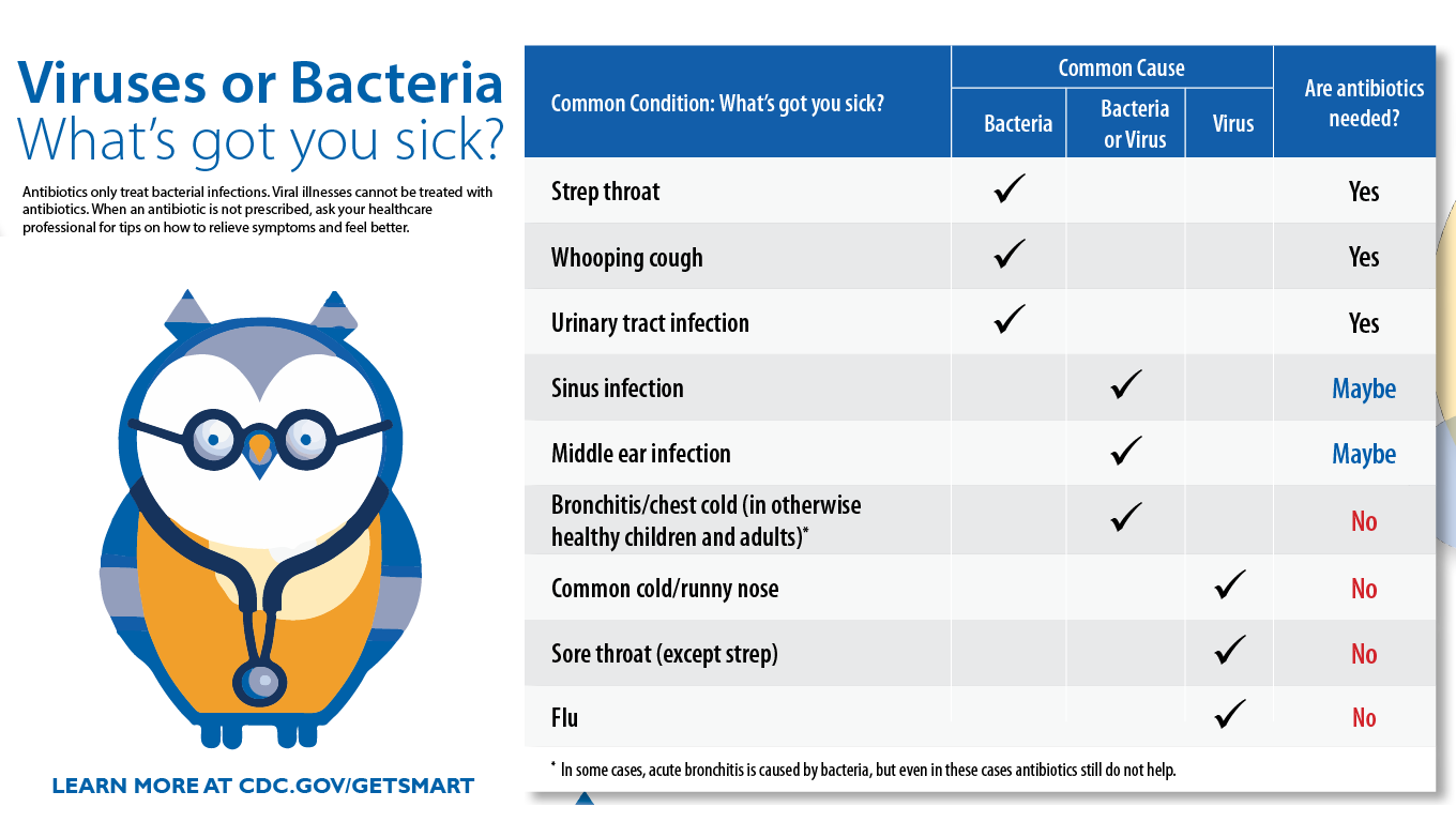 Viruses or Bacteria - What's got you sick?