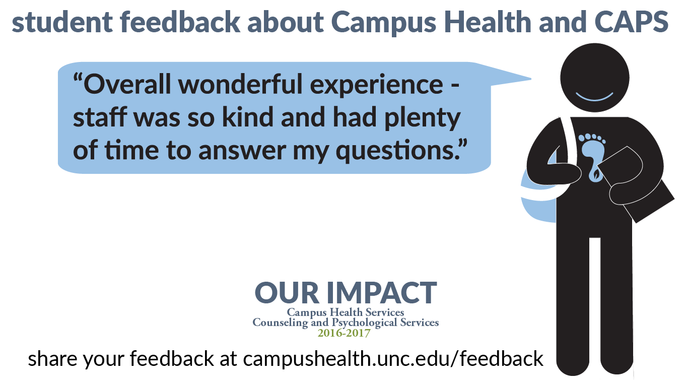 Student feedback: "Overall wonderful experience - staff was so kind and had plenty of time to answer my questions."