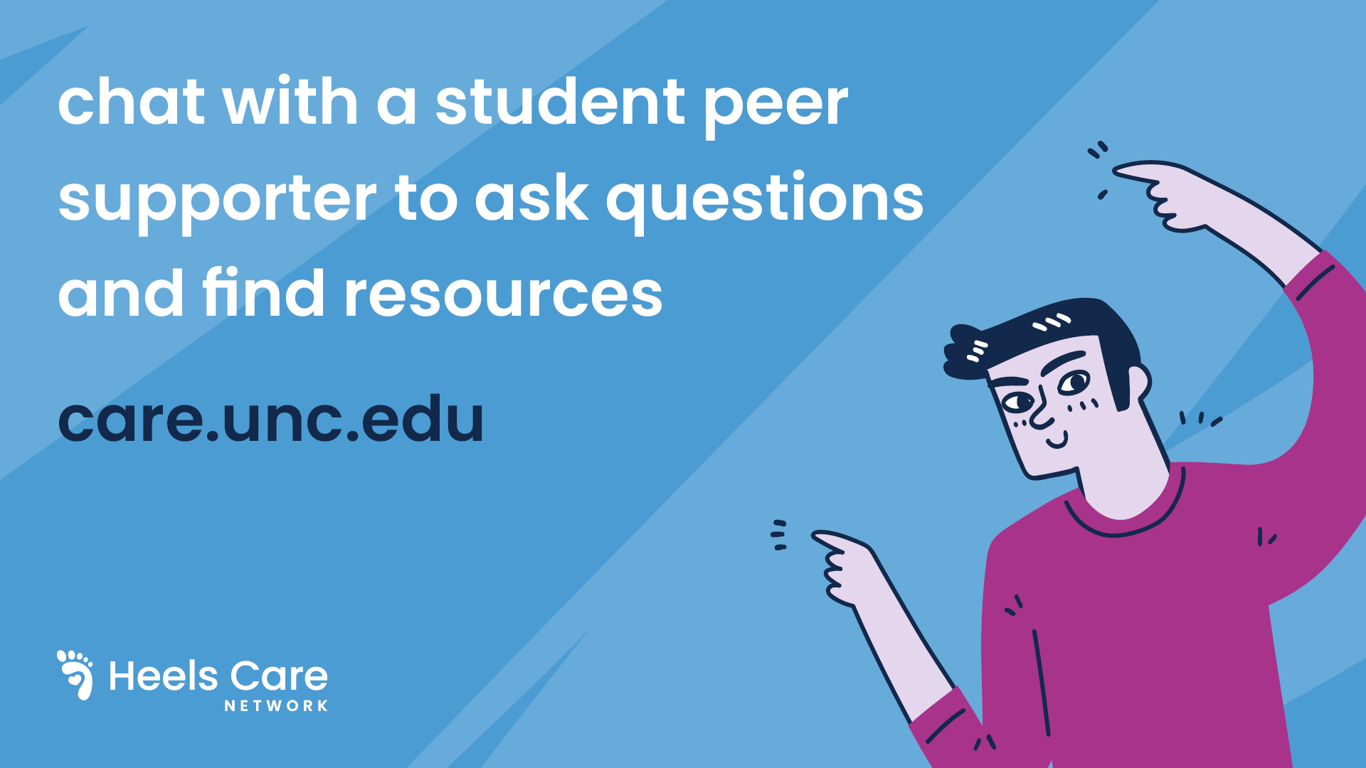 chat with a student peer supporter to ask questions and find resources