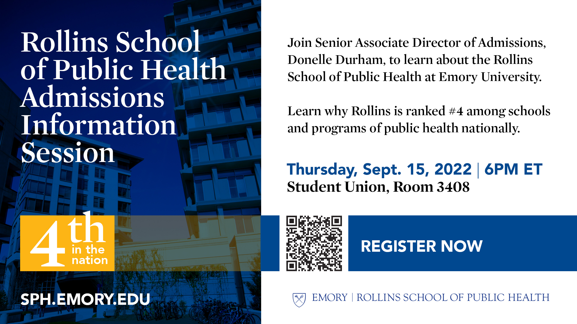 Rollins School of Public Health Admissions Information Session