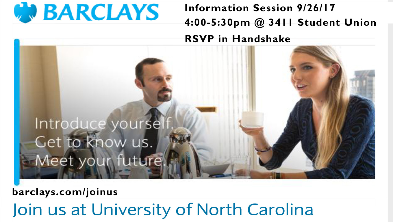 Barclays Information Session