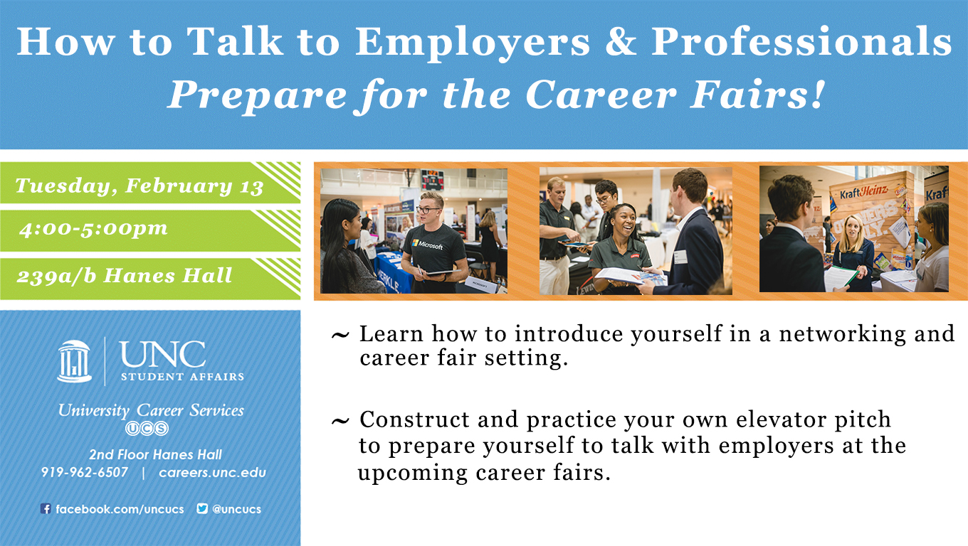 How to Talk to Employers & Professionals: Prepare for the Career Fairs