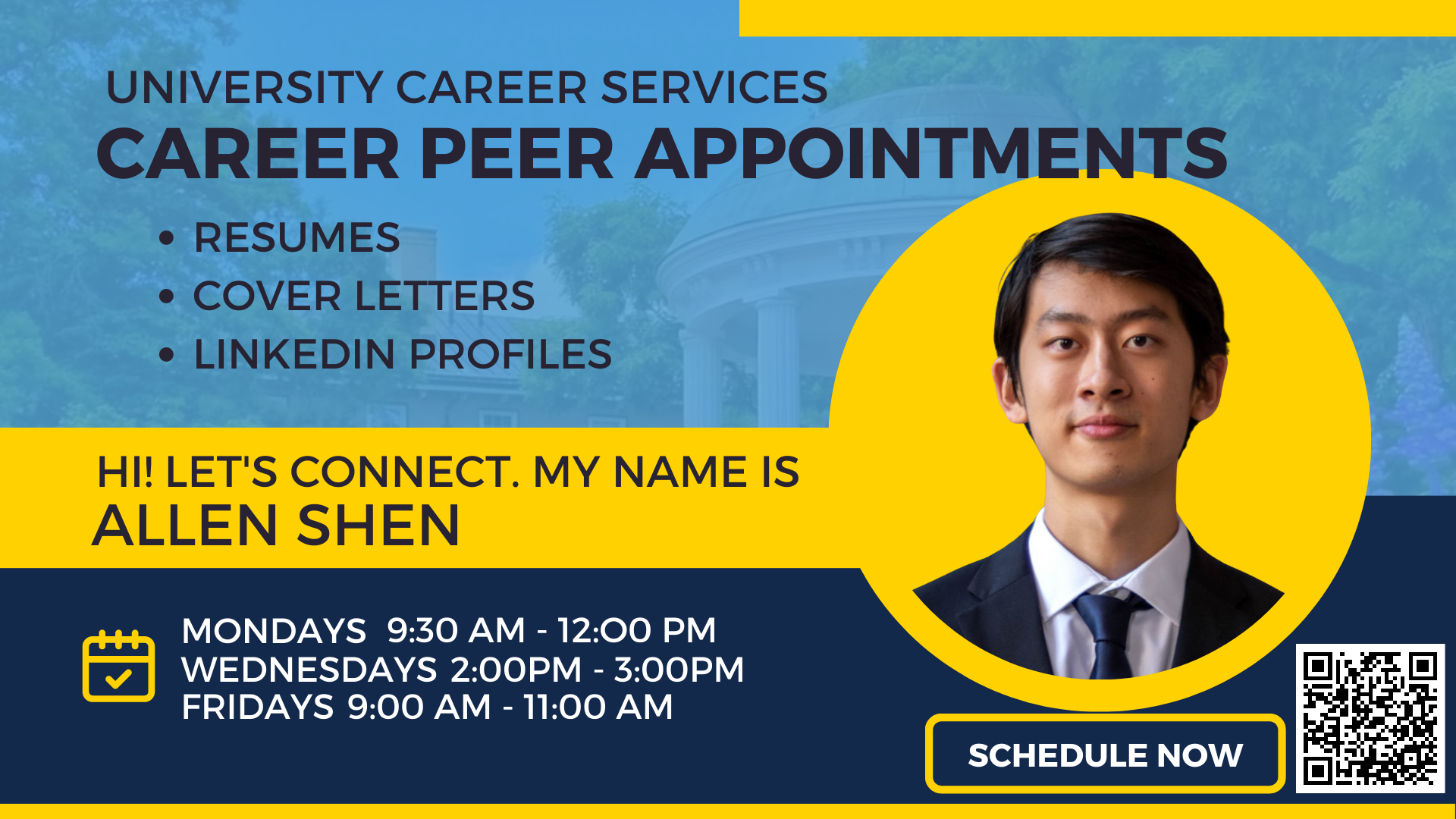 Slide of Career Peer Allen Shen