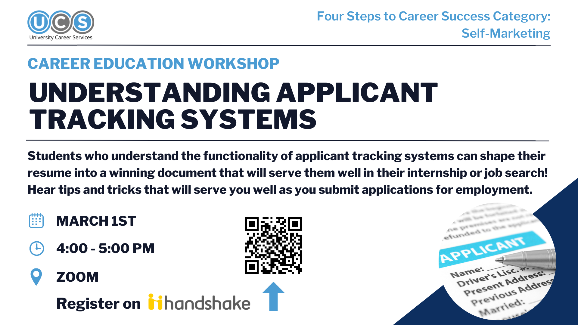 Students who understand the functionality of applicant tracking systems can shape their resume into a winning document that will serve them well in their internship or job search! Hear tips and tricks that will serve you well as you submit applications fo