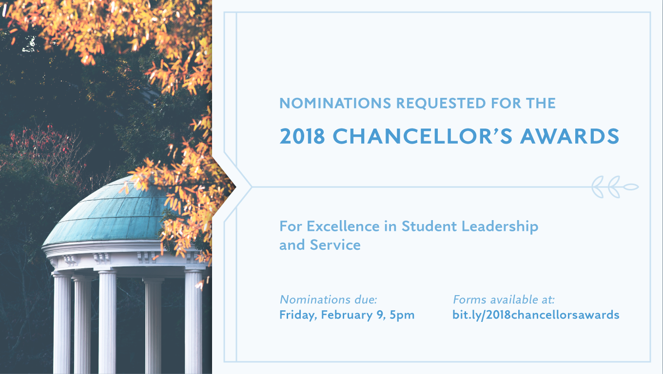 Chancellor's Awards 2018: Call for Nominations