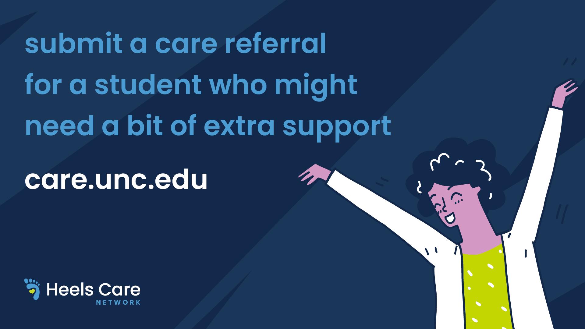 submit a care referral  for a student who might  need a bit of extra support