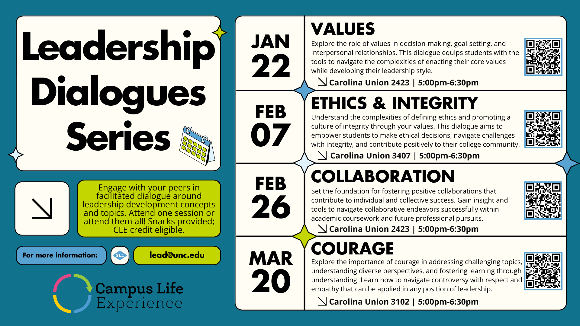 Leadership Dialogues Series Schedule