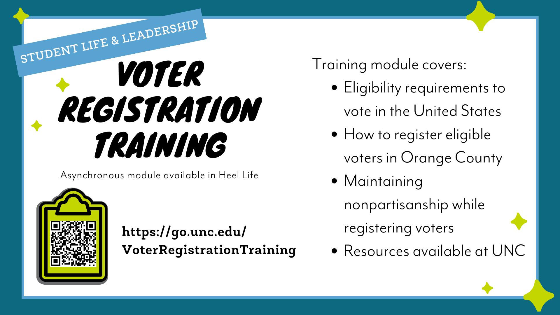 Voter Registration Training Graphic